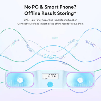 GAN Halo Timer with offline result storage, displaying 00.00 on screen, ideal for speedcubing practice without phone or PC